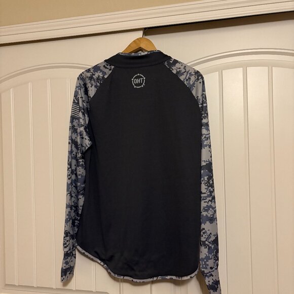 West Virginia Mountaineers OHT 1/4 Zip Sweatshirt Womens XXL Colosseum Camo - Picture 3 of 3